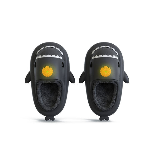 Sharkicks Basic - Hiver, Chaussons Requins Citrouille, Talon Ouvert